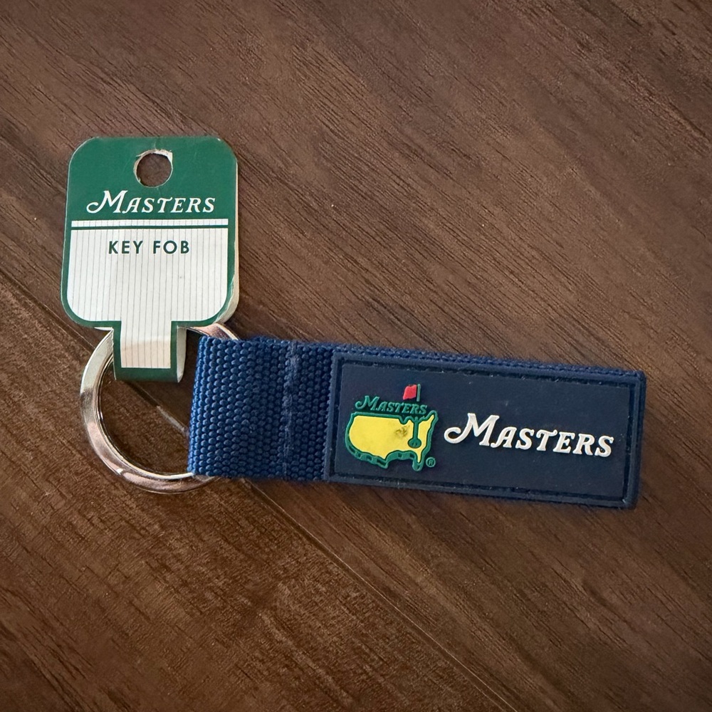 Masters Navy Blue Key Fob with Yellow Logo Accent